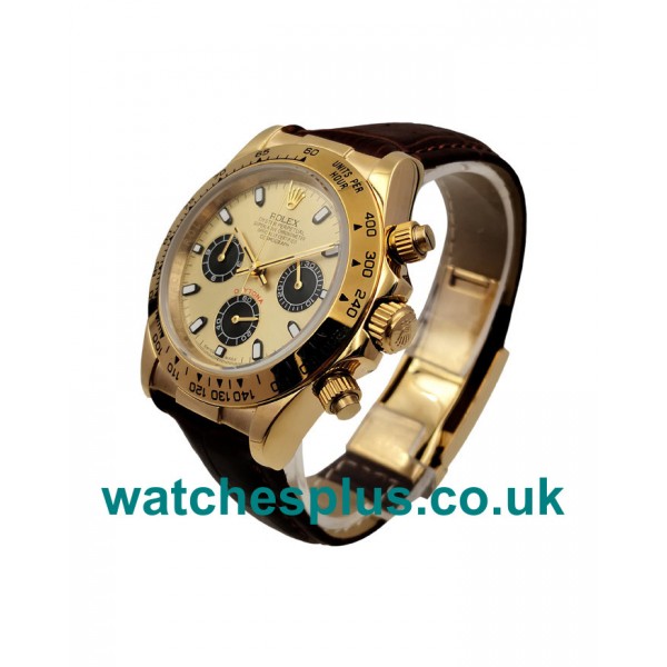 UK AAA Quality Rolex Daytona 116508 Fake Watches With Champagne Dials For Sale