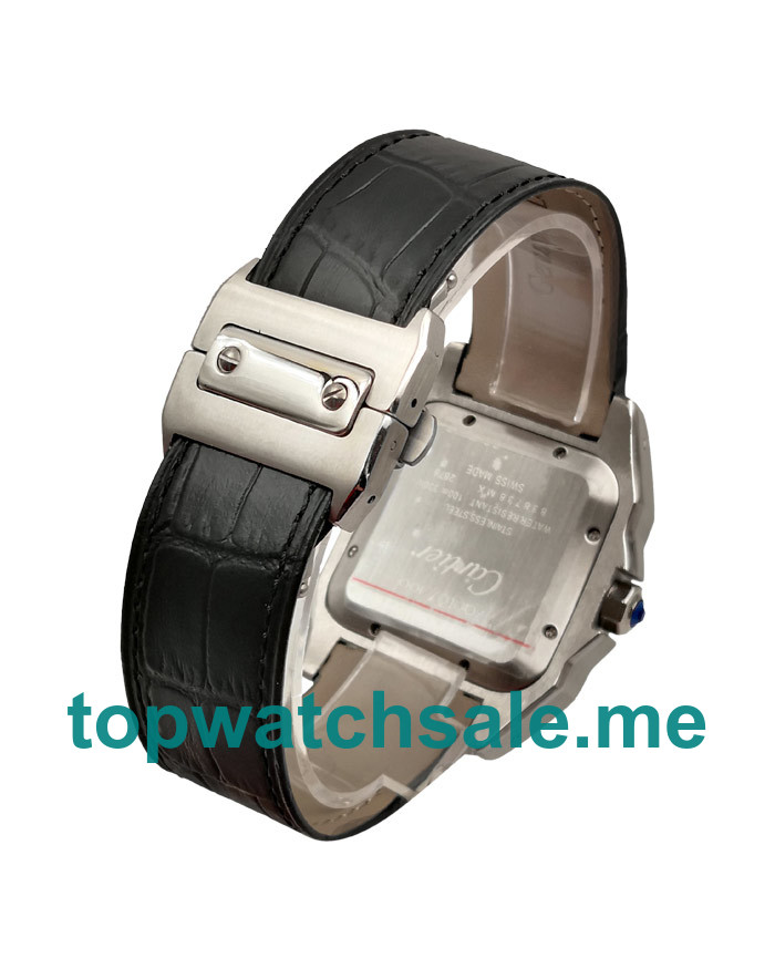 UK Best Quality Fake Cartier Santos 100 W20106X8 With White Dials For Men Online