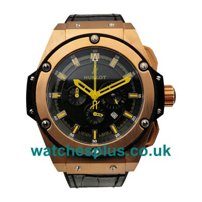 UK 46 MM Perfect Replica Hublot King Power Watches With Black Dials For Sale