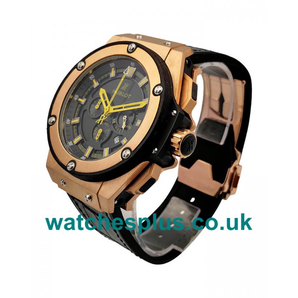 UK 46 MM Perfect Replica Hublot King Power Watches With Black Dials For Sale