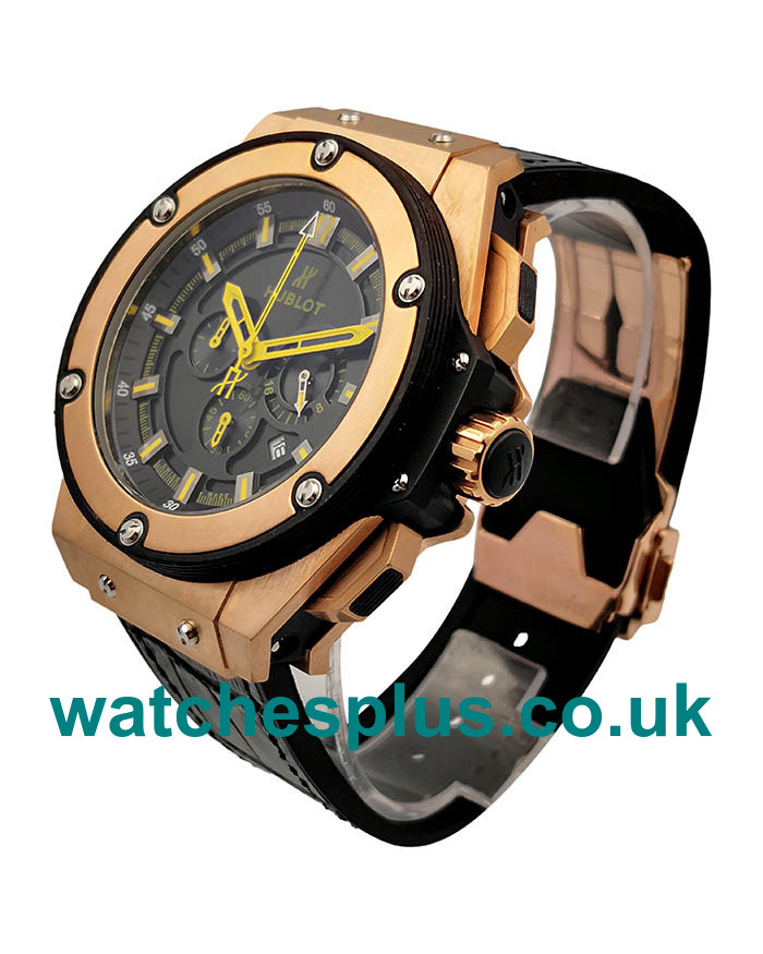 UK 46 MM Perfect Replica Hublot King Power Watches With Black Dials For Sale