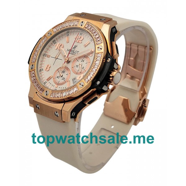 UK Luxury 1:1 Replica Hublot Big Bang 341.PE.230.RW.114 With White Dials And Rose Gold Plated Cases For Sale