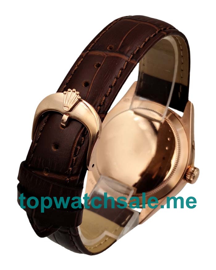 UK Best Quality Rolex Cellini 50535 Replica Watches With White Dials And Rose Gold Cases Online