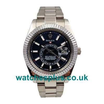 UK Best Quality Rolex Sky-Dweller 326934 Replica Watches With Black Dials For Sale