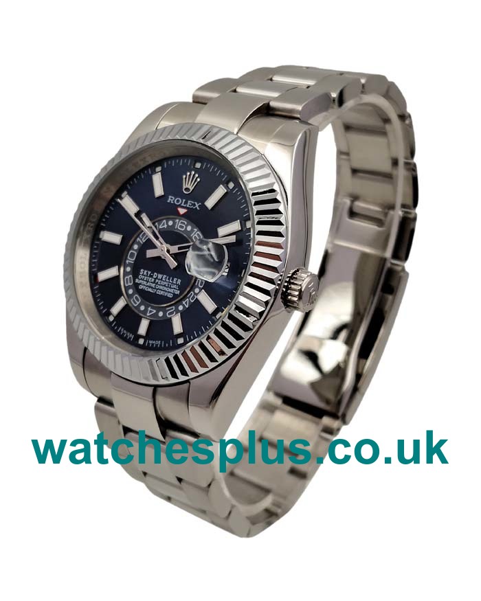 UK Best Quality Rolex Sky-Dweller 326934 Replica Watches With Black Dials For Sale