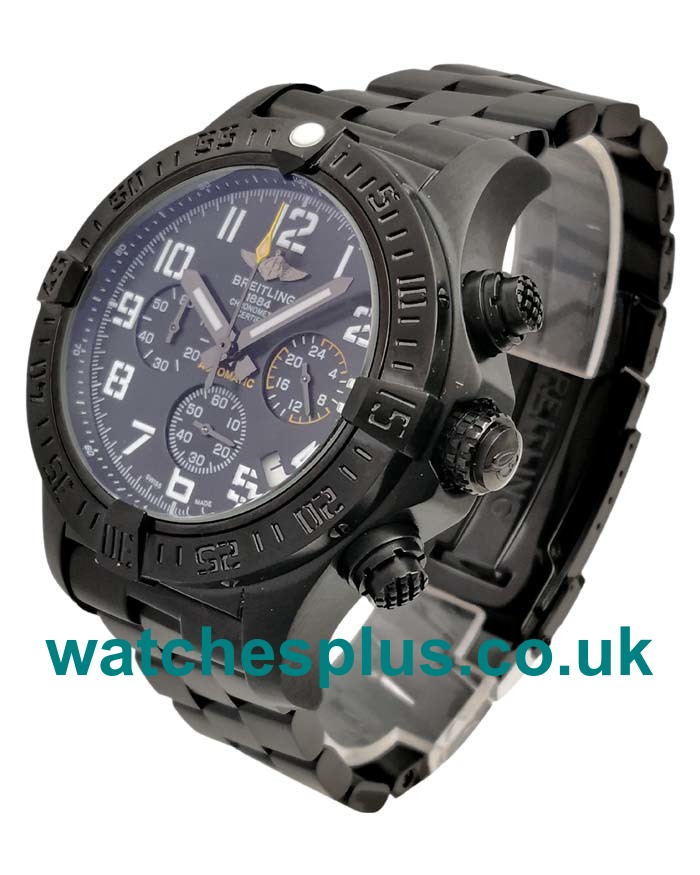 UK Best Quality Replica Breitling Super Avenger XB0170E4 With Black Dials And Black Steel Cases For Men